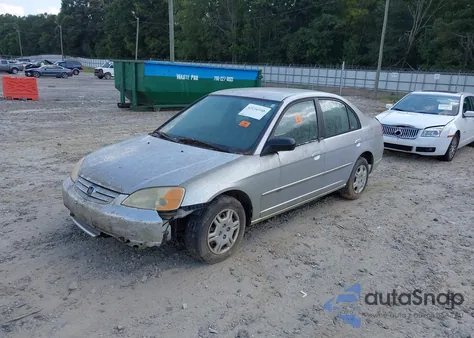 2002 Honda Civic Lx z USA, uszkodzony, nr VIN 1HGES16562L071764